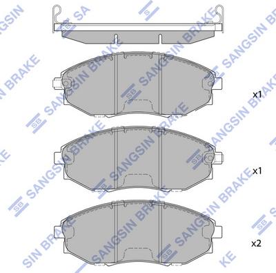 Hi-Q SP1193 - Комплект спирачно феродо, дискови спирачки vvparts.bg