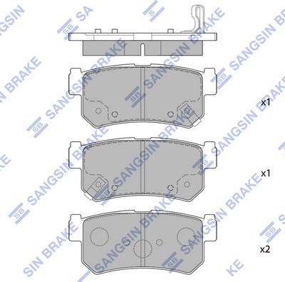 Hi-Q SP1151 - Комплект спирачно феродо, дискови спирачки vvparts.bg