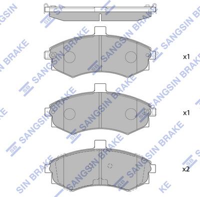 Hi-Q SP1152 - Комплект спирачно феродо, дискови спирачки vvparts.bg