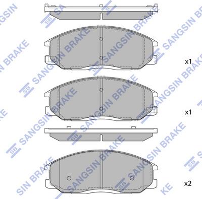 Hi-Q SP1157 - Комплект спирачно феродо, дискови спирачки vvparts.bg