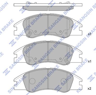 Hi-Q SP1167 - Комплект спирачно феродо, дискови спирачки vvparts.bg