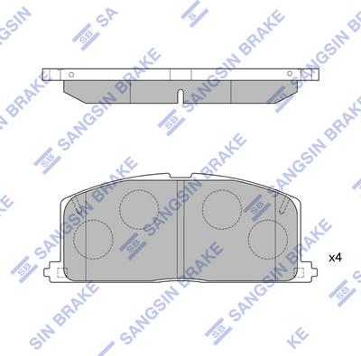 Hi-Q SP1105 - Комплект спирачно феродо, дискови спирачки vvparts.bg