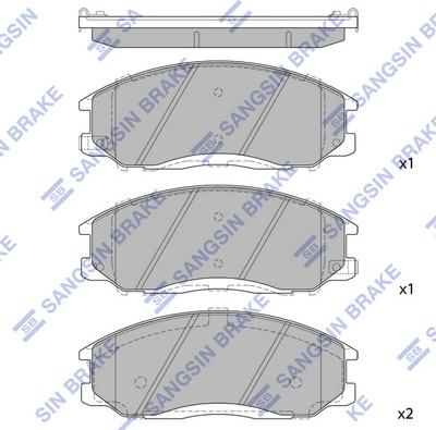 Hi-Q SP1115 - Комплект спирачно феродо, дискови спирачки vvparts.bg