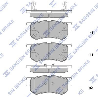 Hi-Q SP1117 - Комплект спирачно феродо, дискови спирачки vvparts.bg