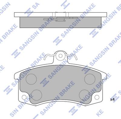 Hi-Q SP1181 - Комплект спирачно феродо, дискови спирачки vvparts.bg