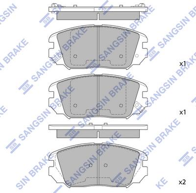 Hi-Q SP1182 - Комплект спирачно феродо, дискови спирачки vvparts.bg