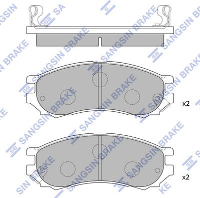 Hi-Q SP1128 - Комплект спирачно феродо, дискови спирачки vvparts.bg