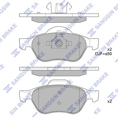 Hi-Q SP1840 - Комплект спирачно феродо, дискови спирачки vvparts.bg