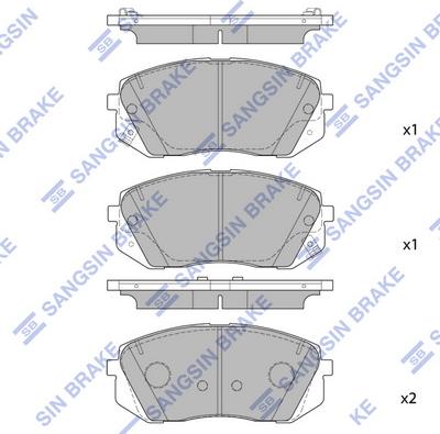 Hi-Q SP1848 - Комплект спирачно феродо, дискови спирачки vvparts.bg