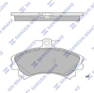 Hi-Q SP1859 - Комплект спирачно феродо, дискови спирачки vvparts.bg