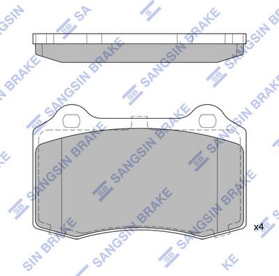 Hi-Q SP1854 - Комплект спирачно феродо, дискови спирачки vvparts.bg