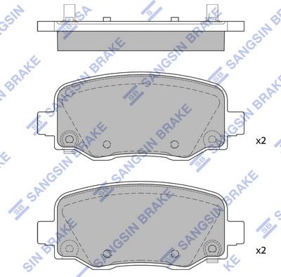 Hi-Q SP1858 - Комплект спирачно феродо, дискови спирачки vvparts.bg