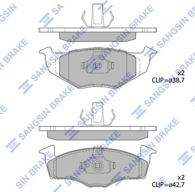 Hi-Q SP1857 - Комплект спирачно феродо, дискови спирачки vvparts.bg