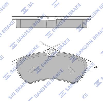 Hi-Q SP1866 - Комплект спирачно феродо, дискови спирачки vvparts.bg