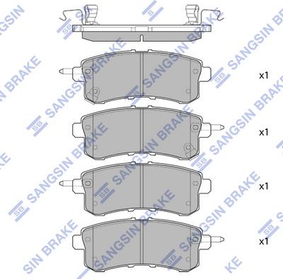 Hi-Q SP1801 - Комплект спирачно феродо, дискови спирачки vvparts.bg