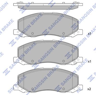 Hi-Q SP1819 - Комплект спирачно феродо, дискови спирачки vvparts.bg