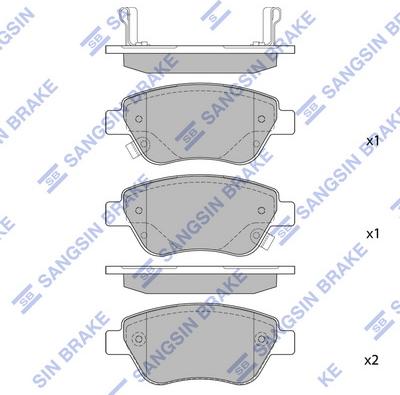 Hi-Q SP1810A - Комплект спирачно феродо, дискови спирачки vvparts.bg