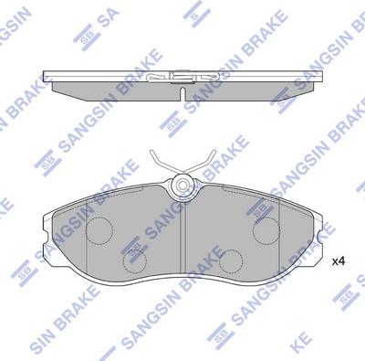 Hi-Q SP1887 - Комплект спирачно феродо, дискови спирачки vvparts.bg