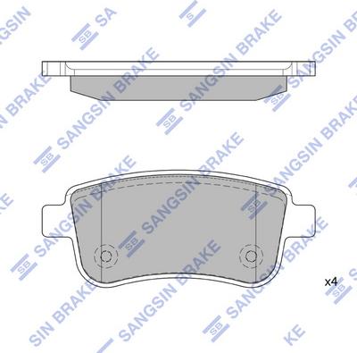 Hi-Q SP1839 - Комплект спирачно феродо, дискови спирачки vvparts.bg