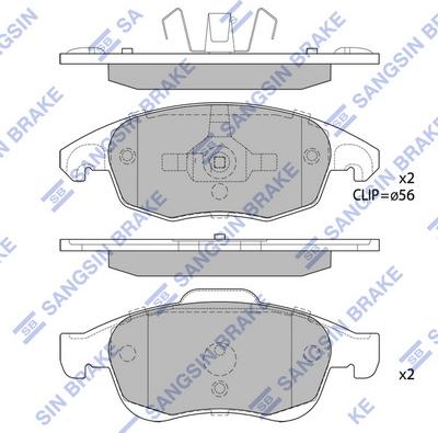 Hi-Q SP1825 - Комплект спирачно феродо, дискови спирачки vvparts.bg