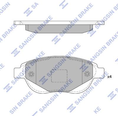 Hi-Q SP1826 - Комплект спирачно феродо, дискови спирачки vvparts.bg