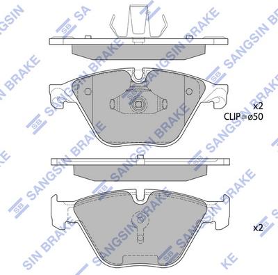 Hi-Q SP1821 - Комплект спирачно феродо, дискови спирачки vvparts.bg