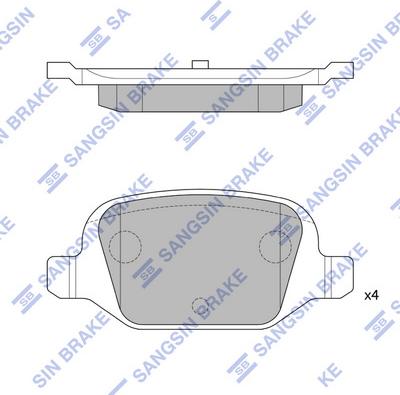 Hi-Q SP1823 - Комплект спирачно феродо, дискови спирачки vvparts.bg