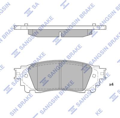 Hi-Q SP1827 - Комплект спирачно феродо, дискови спирачки vvparts.bg