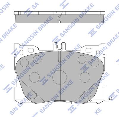 Hi-Q SP1871 - Комплект спирачно феродо, дискови спирачки vvparts.bg