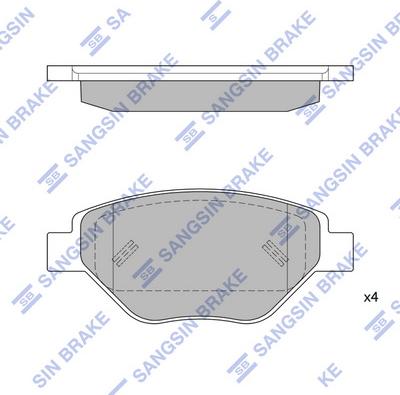 Hi-Q SP1872 - Комплект спирачно феродо, дискови спирачки vvparts.bg