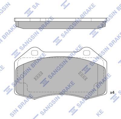 Hi-Q SP1877 - Комплект спирачно феродо, дискови спирачки vvparts.bg