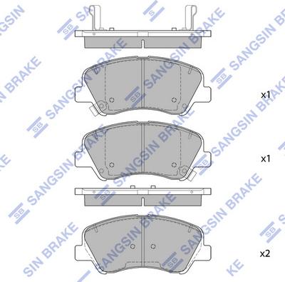 Hi-Q SP1399A - Комплект спирачно феродо, дискови спирачки vvparts.bg