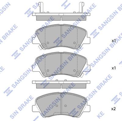 Hi-Q SP1399 - Комплект спирачно феродо, дискови спирачки vvparts.bg