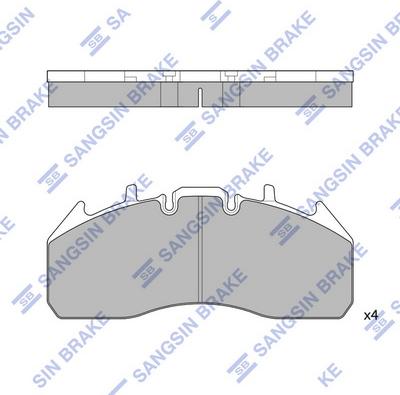 Hi-Q SP1395 - Комплект спирачно феродо, дискови спирачки vvparts.bg