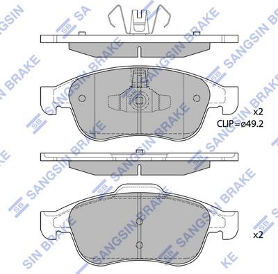 Hi-Q SP1390 - Комплект спирачно феродо, дискови спирачки vvparts.bg