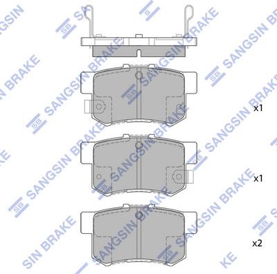 Hi-Q SP1368 - Комплект спирачно феродо, дискови спирачки vvparts.bg