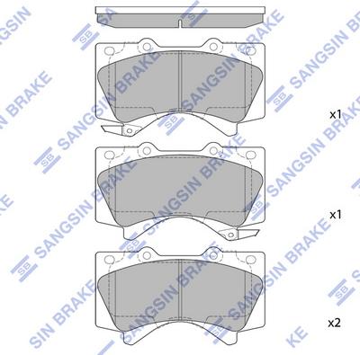 Hi-Q SP1381 - Комплект спирачно феродо, дискови спирачки vvparts.bg