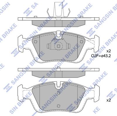 Hi-Q SP1388 - Комплект спирачно феродо, дискови спирачки vvparts.bg