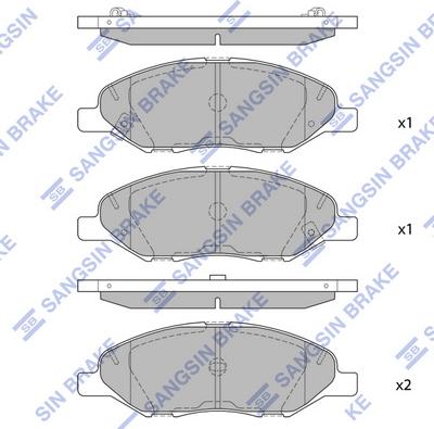 Hi-Q SP1383 - Комплект спирачно феродо, дискови спирачки vvparts.bg