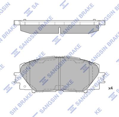 Hi-Q SP1377A - Комплект спирачно феродо, дискови спирачки vvparts.bg