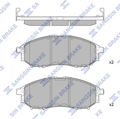 Hi-Q SP1249 - Комплект спирачно феродо, дискови спирачки vvparts.bg