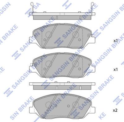 Hi-Q SP1246 - Комплект спирачно феродо, дискови спирачки vvparts.bg