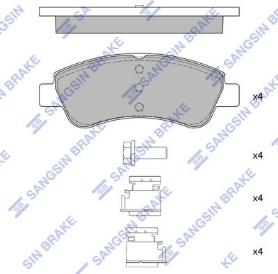 Hi-Q SP1241 - Комплект спирачно феродо, дискови спирачки vvparts.bg