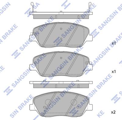 Hi-Q SP1248 - Комплект спирачно феродо, дискови спирачки vvparts.bg