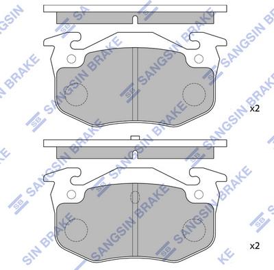 Hi-Q SP1242 - Комплект спирачно феродо, дискови спирачки vvparts.bg