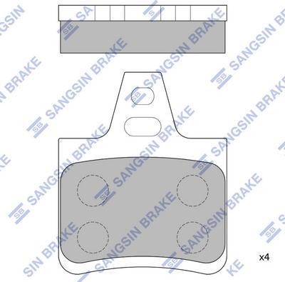 Hi-Q SP1254 - Комплект спирачно феродо, дискови спирачки vvparts.bg