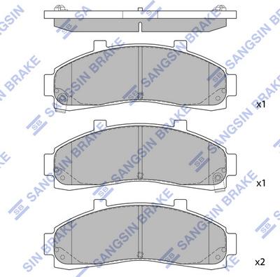 Hi-Q SP1264 - Комплект спирачно феродо, дискови спирачки vvparts.bg