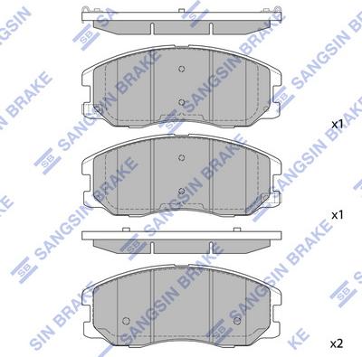 Hi-Q SP1204 - Комплект спирачно феродо, дискови спирачки vvparts.bg