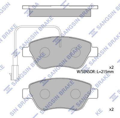 Hi-Q SP1201B - Комплект спирачно феродо, дискови спирачки vvparts.bg