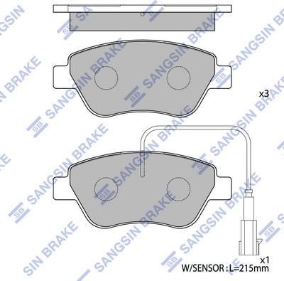 Hi-Q SP1201 - Комплект спирачно феродо, дискови спирачки vvparts.bg